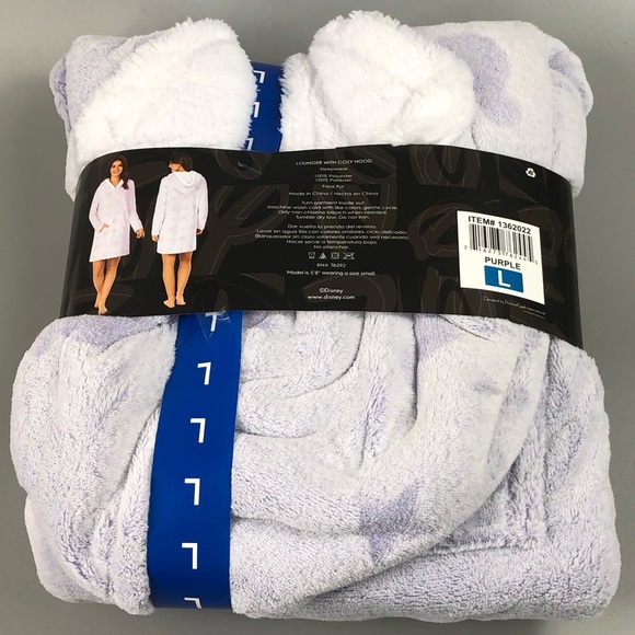 Disney Mickey and Minnie Fleece Longer Pajama Dress with Hood Size L - Picture 2 of 6